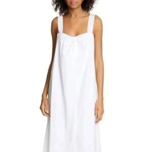 Vince Cream Sleeveless Square Neck Sundress